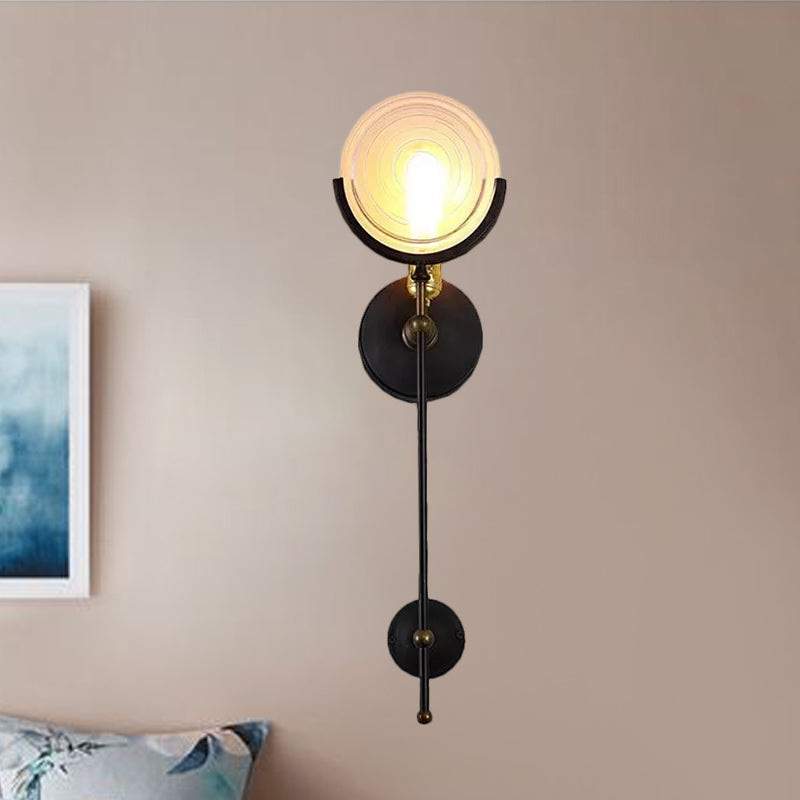 Avtoit | Torch Wall Lamp Modern 1 Head Wall Lighting with Clear Glass Panel for Living Room