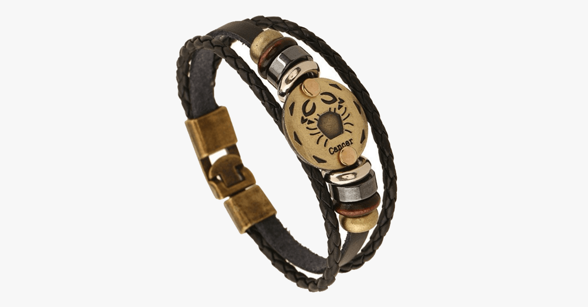 Avtoit | Zodiac Bracelet - Gallstone Leather Bracelet - Available for all zodiac signs