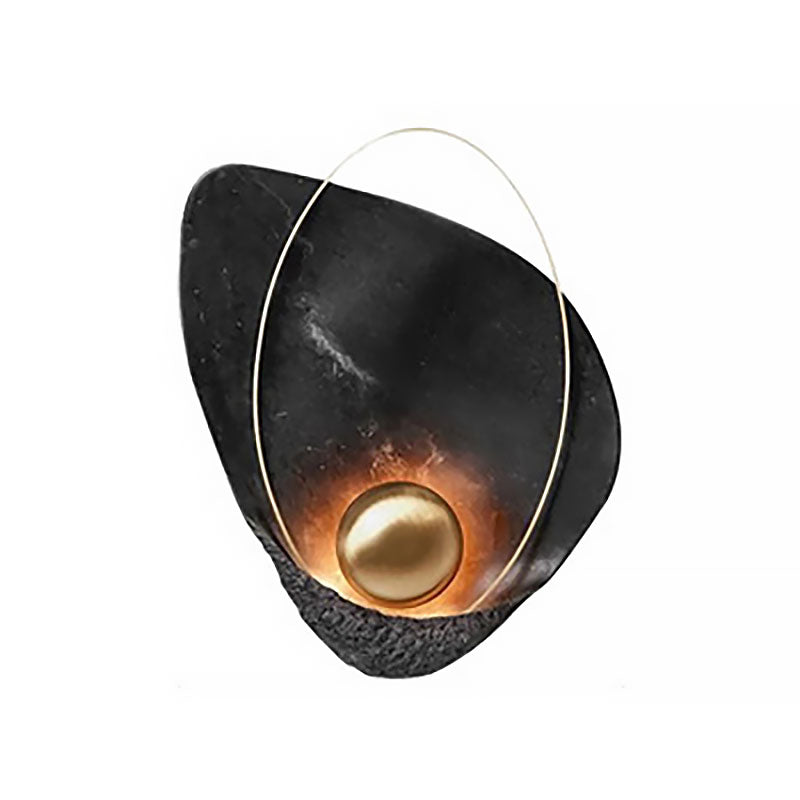 Avtoit | Resin Shell-Shaped Wall Light Single Head Modern Metal LED Wall Light in White/Black Light