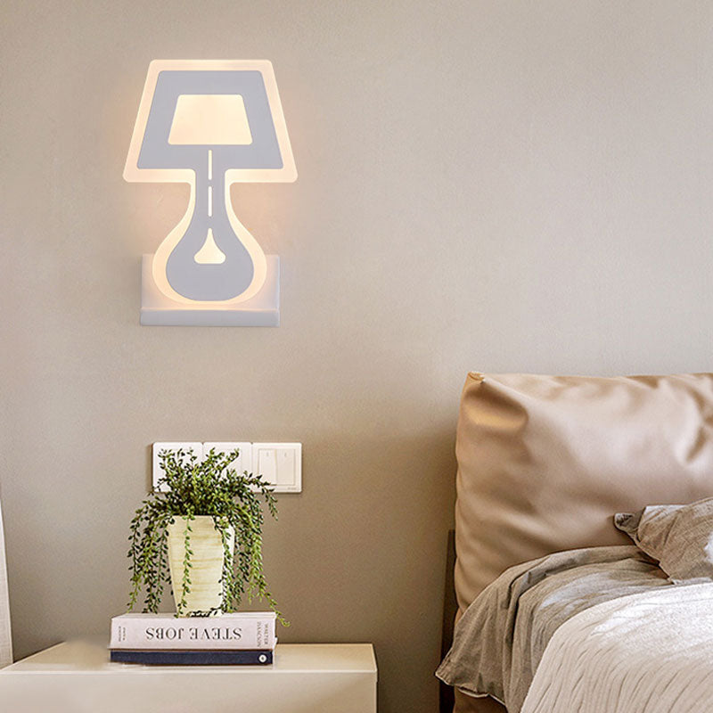 Avtoit | Modern LED Wall Lamp with Acrylic Shade Black/White Desk Lamp Shapes Wall Lighting in Warm/White Light