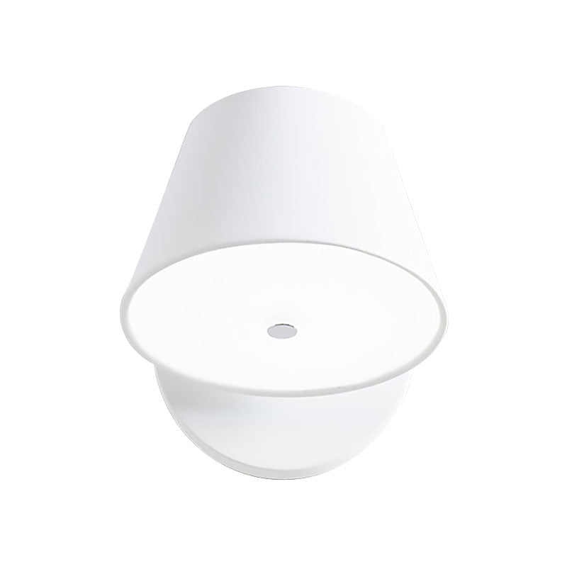 Avtoit | Pink/Yellow/Black Cone Wall Lamp Macaron 1 Light Metal Wall Light in White/Warm Light