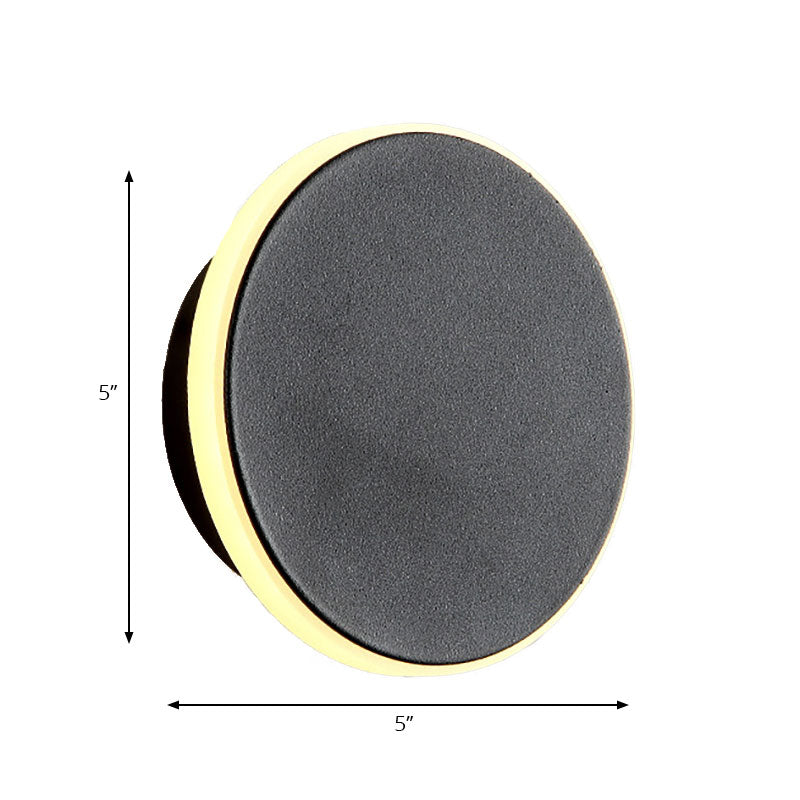 Avtoit | Black/White Disc LED Wall Light Modernism Single Acrylic Wall Lighting Ideas in Warm/White Light