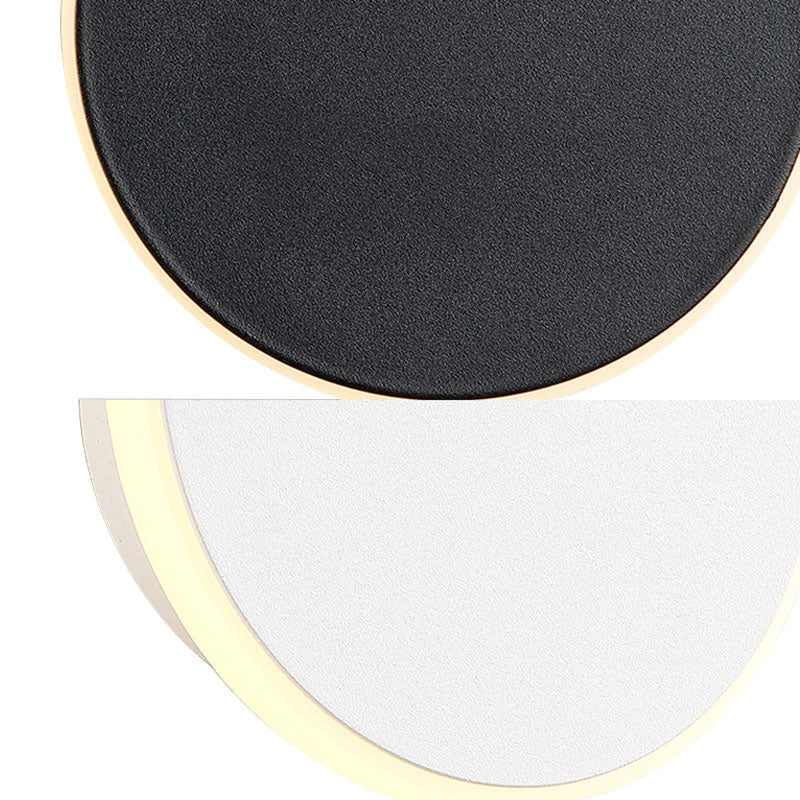 Avtoit | Black/White Disc LED Wall Light Modernism Single Acrylic Wall Lighting Ideas in Warm/White Light