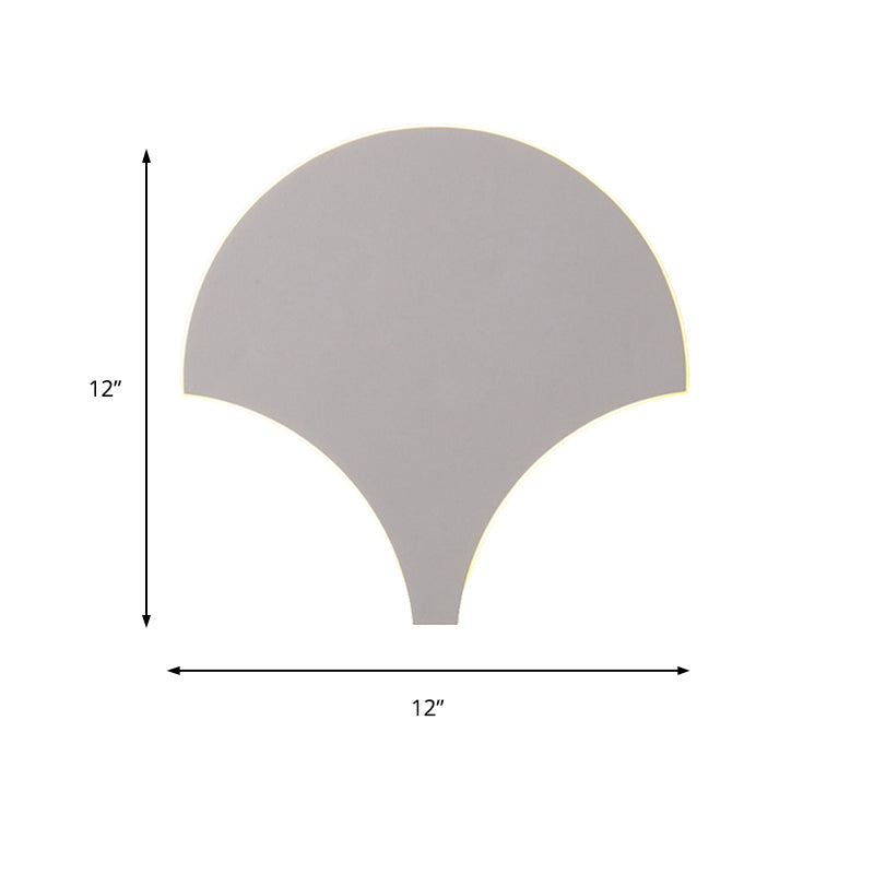 Avtoit | Modern Antique Fan-Shaped Wall Lamp Metal Gray LED Wall Light for Bedroom Bathroom
