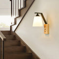 Avtoit | Bucket Shade Stairwell Wall Lamp Opal Glass 1 Head Contemporary Wall Light