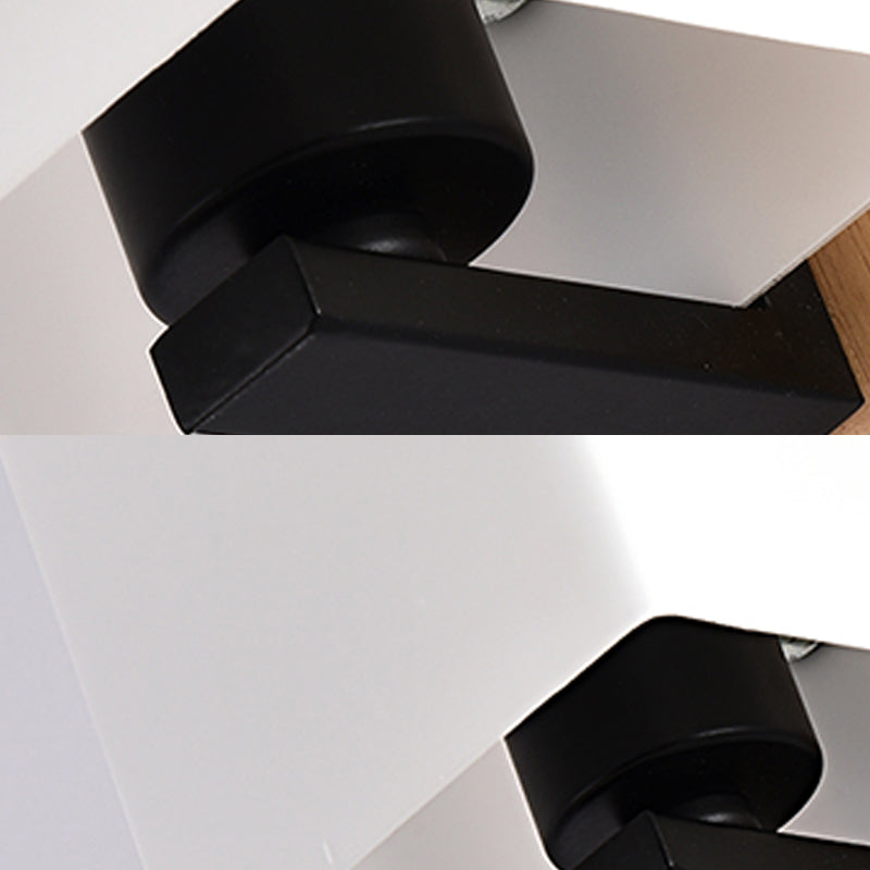 Avtoit | White Umbrella Wall Light with Black Base 1 Light Modern Style Milk Glass Wall Light for the Living Room