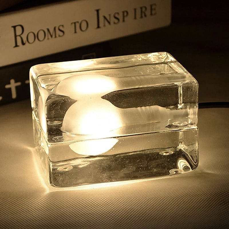 Avtoit | BrightCube – Minimalistic Table Lamp with Transparent Glass Cube