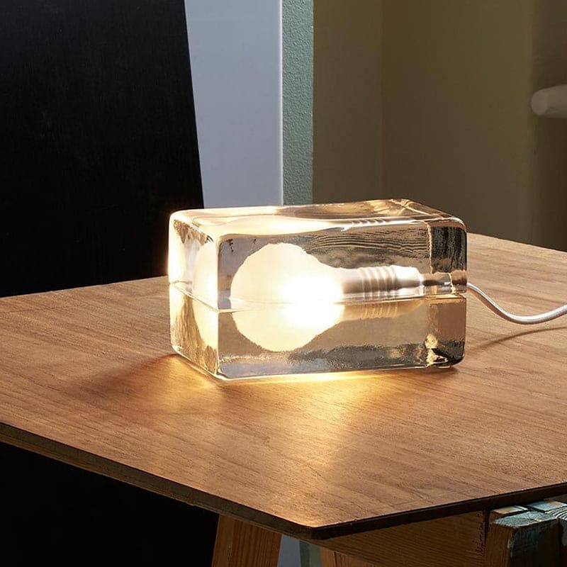 Avtoit | BrightCube – Minimalistic Table Lamp with Transparent Glass Cube