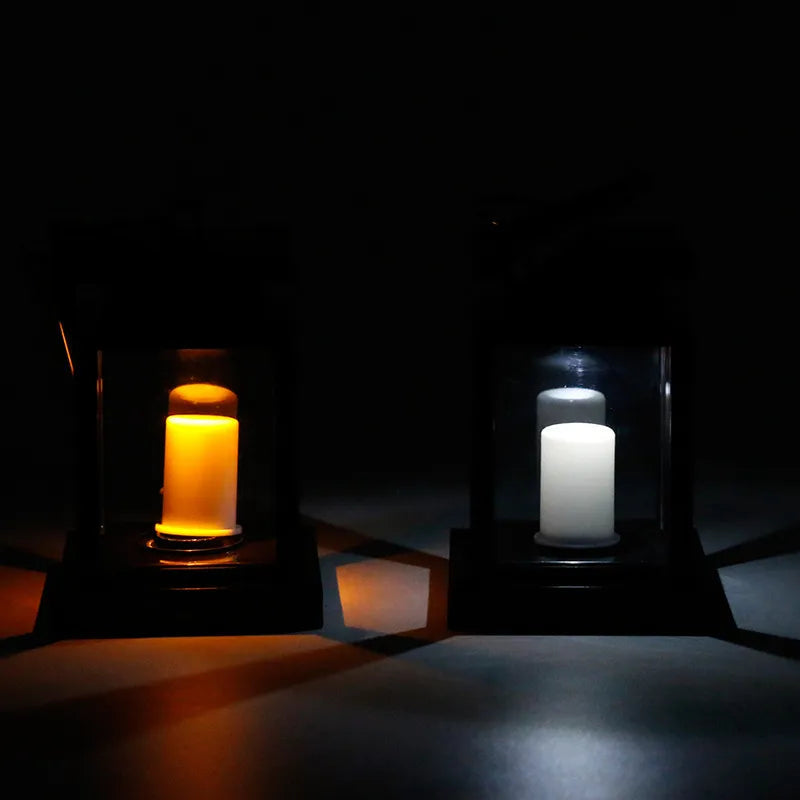 Avtoit | Solar Lantern with LED Candle – Hanging Lamp for Garden & Terrace, Decorative Light for Outdoor
