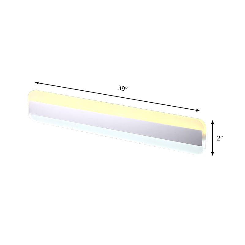 Avtoit | 31.5"/39"/47" Width linear makeup mirror light modern acrylic LED bathroom light above the mirror with reflector