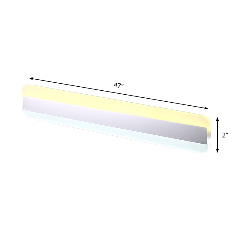 Avtoit | 31.5"/39"/47" Width linear makeup mirror light modern acrylic LED bathroom light above the mirror with reflector