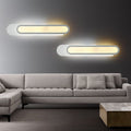 Avtoit | LED Bathroom Mirror Light with Oblong Acrylic Shade White Wall Sconces in Warm/White Light, 12"/18"/20" Wide