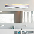 Avtoit | Wavy LED Bathroom Light Acrylic Single Light Minimalism Anti-Fog Makeup Mirror Light in Warm/White, 16"/19.5" Wide