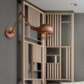 Avtoit | 1 Bulb Pendant Light with Cage Shade Metal Antique Stylish Farmhouse Adjustable Wall Lamp in Rust