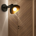 Avtoit | 1 Head Wall Light Fixture with Dome Shade Metal Industrial Style Indoor Wall Lamp in Black