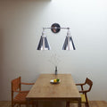 Avtoit | Polished Chrome Conic Wall Mount Fixture Retro Style Iron 2 Lights Dining Room Wall Mount Light