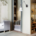 Avtoit | Chrome One Light Wall Lamp Vintage Clear Glass Bell Lighting for Living Room