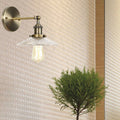 Avtoit | A wall lamp with a conical shade made of clear prismatic glass Industrial dining room wall light lighting fixture