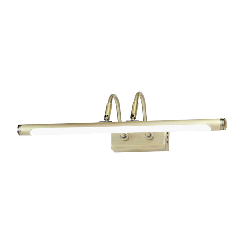 Avtoit | Tube Designer Lighting Modern Metal 16.5"/20.5" W LED Gold Finish Adjustable Wall Lamp with Curved Arm, Warm/White Light