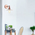 Avtoit | 1 Light Wavy Wall Lamp Fixture Rustic Style Copper Ribbed Glass Wall Light for Dining Table