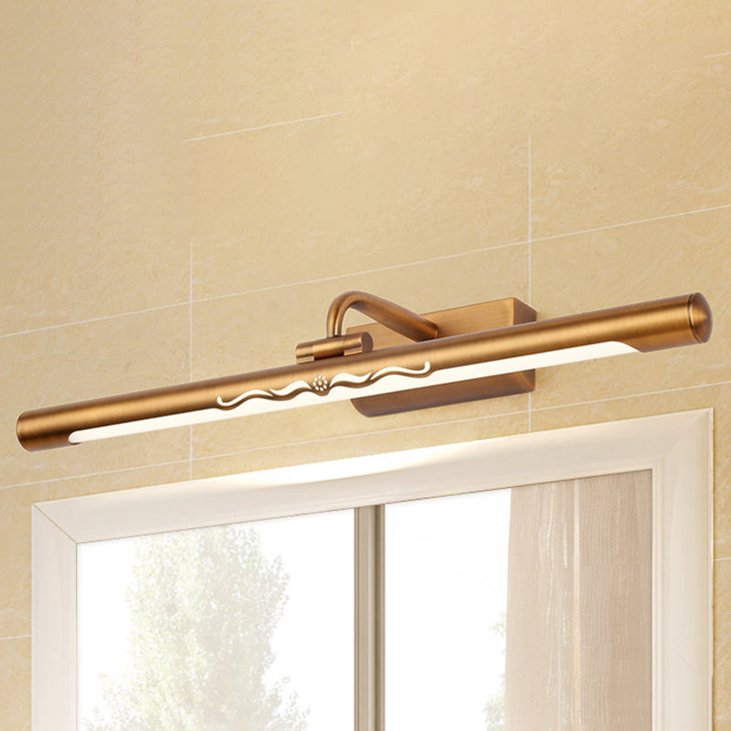 Avtoit | Vintage Linear Wall-Mounted Lighting with Straight Arm Metal 18"/22.5" Wide LED Bedroom Vanity Lighting in Bronze