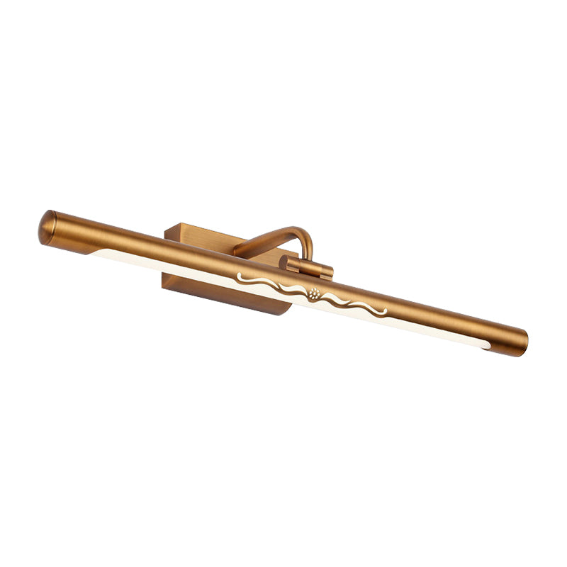 Avtoit | Vintage Linear Wall-Mounted Lighting with Straight Arm Metal 18"/22.5" Wide LED Bedroom Vanity Lighting in Bronze