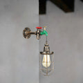 Avtoit | Faucet Design Metal Wall Lamp Steampunk Style 1 Bulb Balcony Wall Light with Wire Protection in Antique Bronze