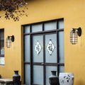 Avtoit | Caged Seeds Glass Wall Mounted Lamp Industrial Single Bulb Outdoor Sculpture Light in Black/Bronze, 5.5"/6"/8" Wide