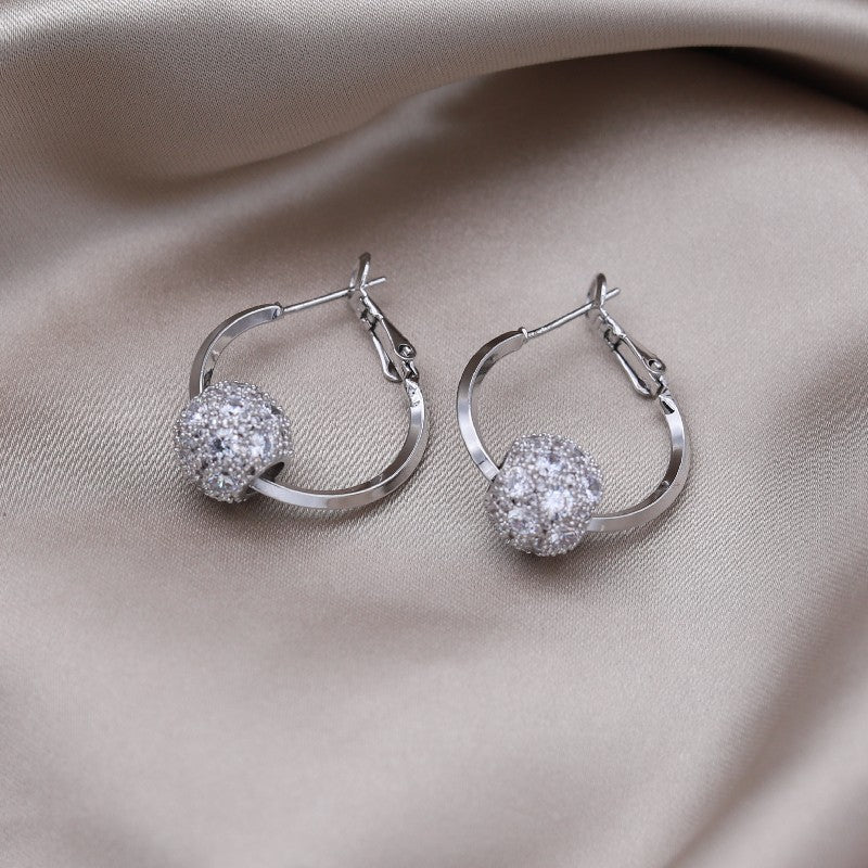 Avtoit | Fashion Austrian Crystal Ball Gold/Silver Earrings