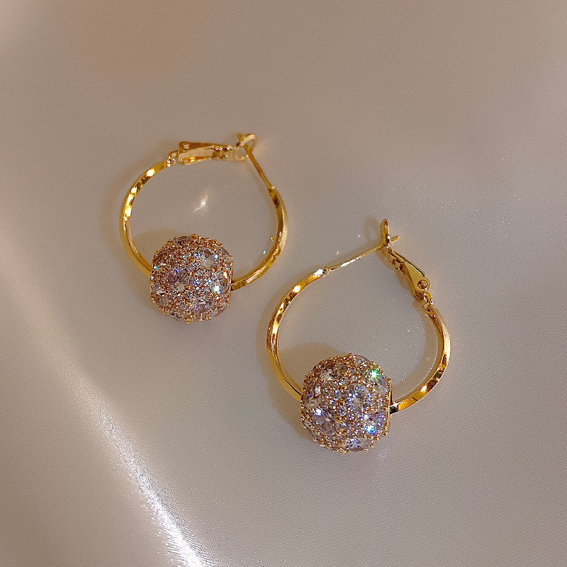 Avtoit | Fashion Austrian Crystal Ball Gold/Silver Earrings