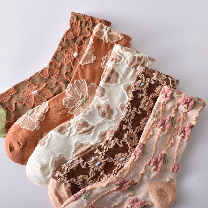 Avtoit | Women's Floral Cotton Socks (10 Pairs)