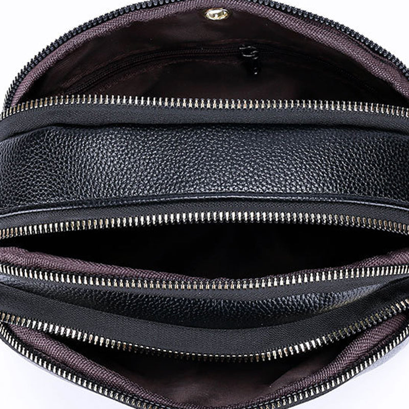 Avtoit | Soft Leather Multi-Pocket Shoulder Bag