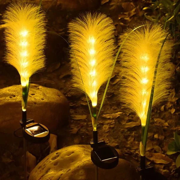 Avtoit | Decorative Rattan Garden Lighting – Solar Lamp in Grass Design for Outdoor Use