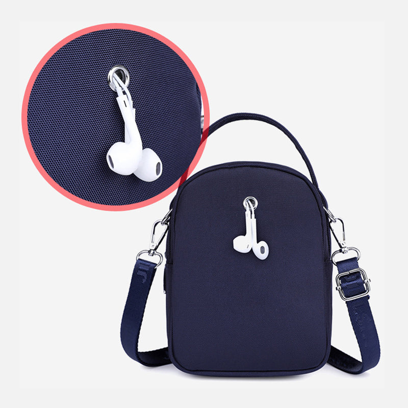 Water-Resistant Crossbody Phone Bag with Multiple Pockets and Adjustable Strap