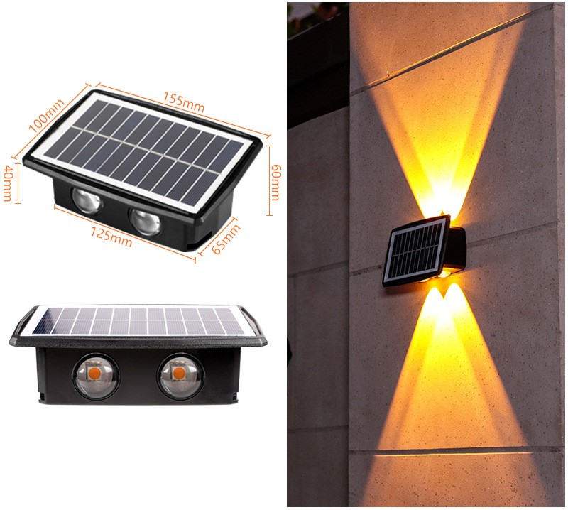 Avtoit | Solar LED outdoor wall light with up & down effect – Modern wall lighting for garden and terrace