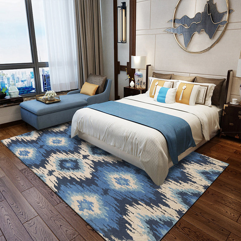 Avtoit | Tribal Gabbeh Abstract Rug Diamond Geometric Rug Polyester Washable Non-Slip Stain-Resistant Rug for the Bedroom