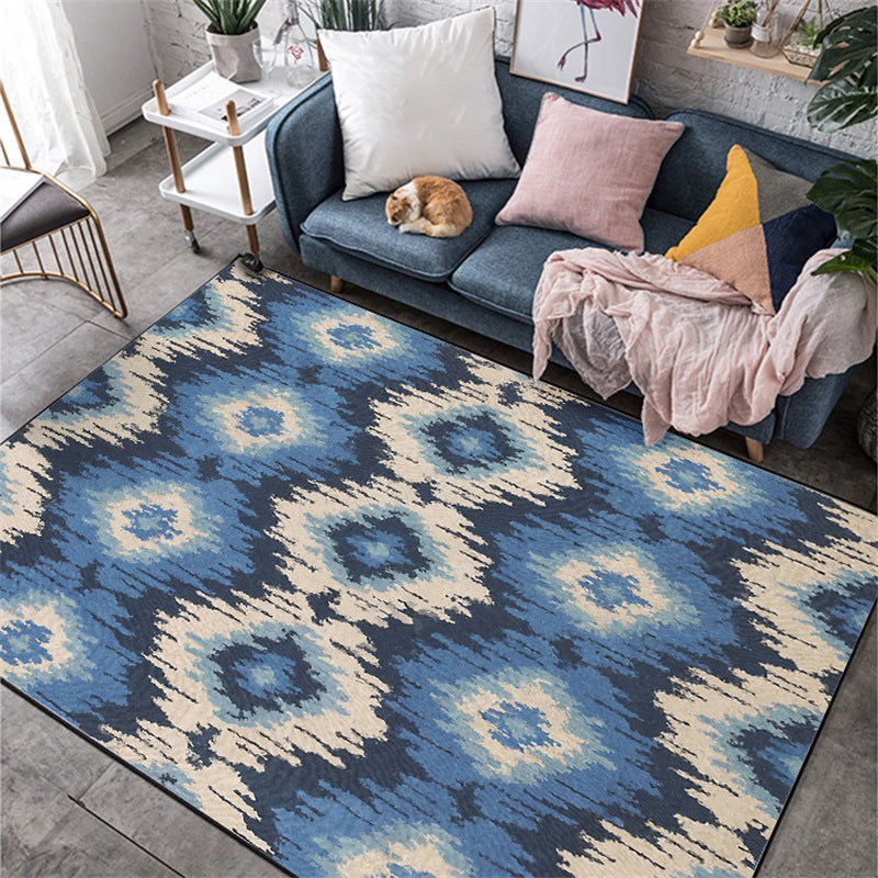 Avtoit | Tribal Gabbeh Abstract Rug Diamond Geometric Rug Polyester Washable Non-Slip Stain-Resistant Rug for the Bedroom