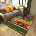 Avtoit | Traditional area rug for the living room Ancestor Kashkuli bands diamond rug synthetic anti-slip pet-friendly in vintage multicolored