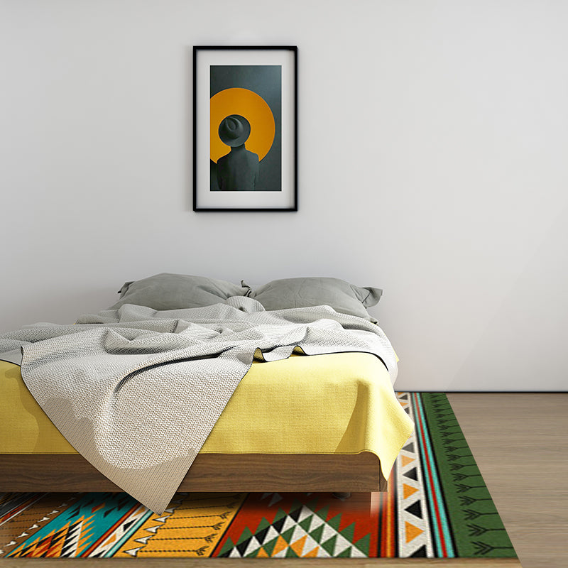 Avtoit | Traditional area rug for the living room Ancestor Kashkuli bands diamond rug synthetic anti-slip pet-friendly in vintage multicolored