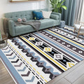 Avtoit | Indian American Indoor Rug Striped Diamond Geometric Synthetic Stain Resistant Pet Friendly Interior Flooring