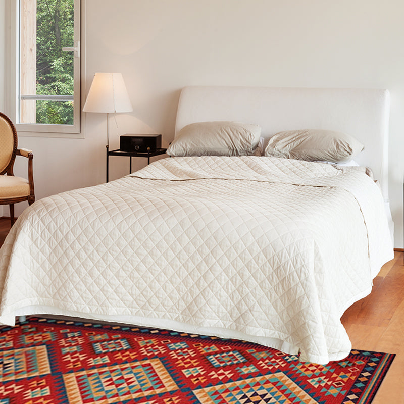 Avtoit | Beef Frame Retro Tribal Carpet with Moroccan Medallion synthetic anti-slip pet-friendly rug for the fireplace