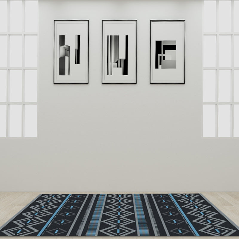 Avtoit | Warmer Brown Americana Tribal Rug Striped Geometric Polyester Pet Friendly Stain Resistant Area Rug for Accent Area