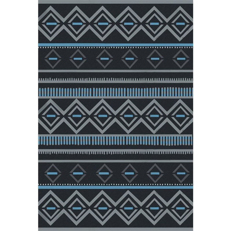 Avtoit | Warmer Brown Americana Tribal Rug Striped Geometric Polyester Pet Friendly Stain Resistant Area Rug for Accent Area