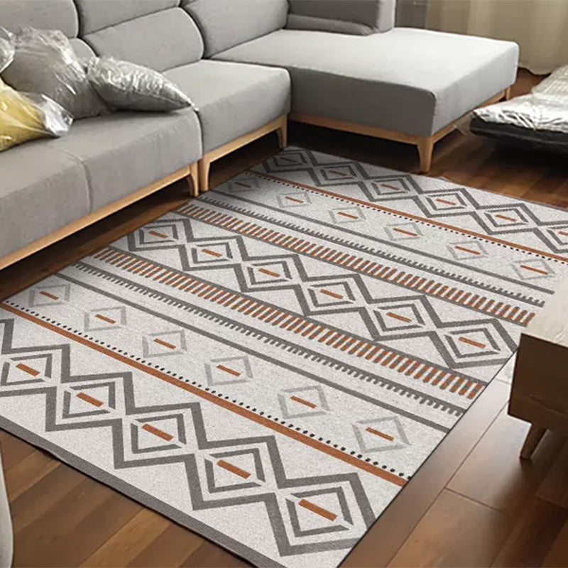 Avtoit | Warmer Brown Americana Tribal Rug Striped Geometric Polyester Pet Friendly Stain Resistant Area Rug for Accent Area