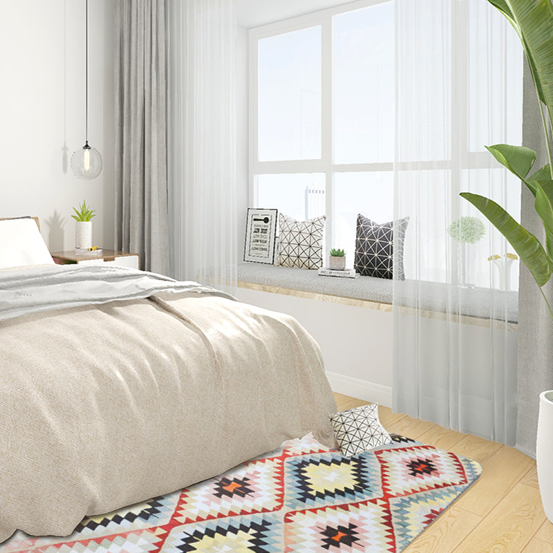 Avtoit | Retro Tribal Carpet with Aztec Native Americana Diamond Stain Resistant Power Loom Carpet for Home Decor