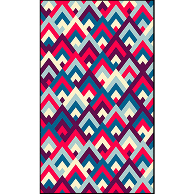 Avtoit | Southwest Colorful Geometric Carpet Polyester Washable Non-Slip Stain Resistant Carpet for Bedroom
