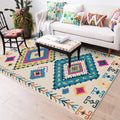 Avtoit | Colorful rug Moroccan southwestern diamond geometric rug polyester washable non-slip stain-resistant area rug