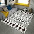 Avtoit | Black-and-white Americana rug for the living room Diamond geometric rug fabric stain-resistant area rug