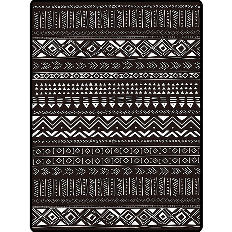 Avtoit | Scandinavian Geometric Chevron Rug Southwest Tribal Rug Synthetic Pet Friendly Area Rug for Living Room