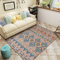 Avtoit | Braided rustic American rug brown washable area rug for bedroom geometric hunting stain-resistant rug